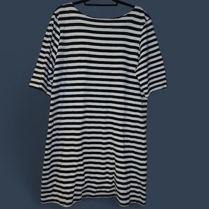Faded Glory Navy and White Striped Mini Dress